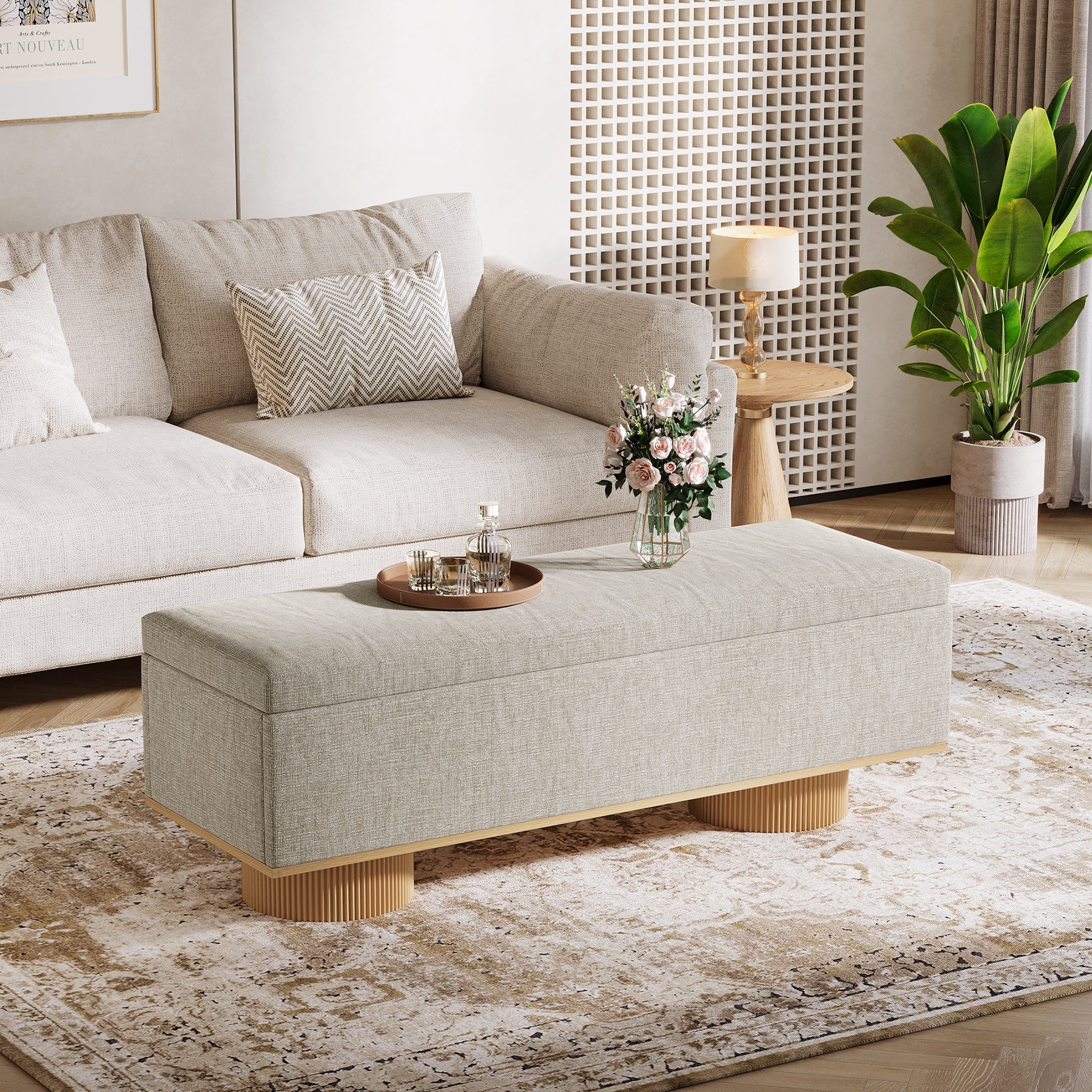 Banc à chaussures de 128 cm, Banc d'entrée rembourré avec rangement pliable