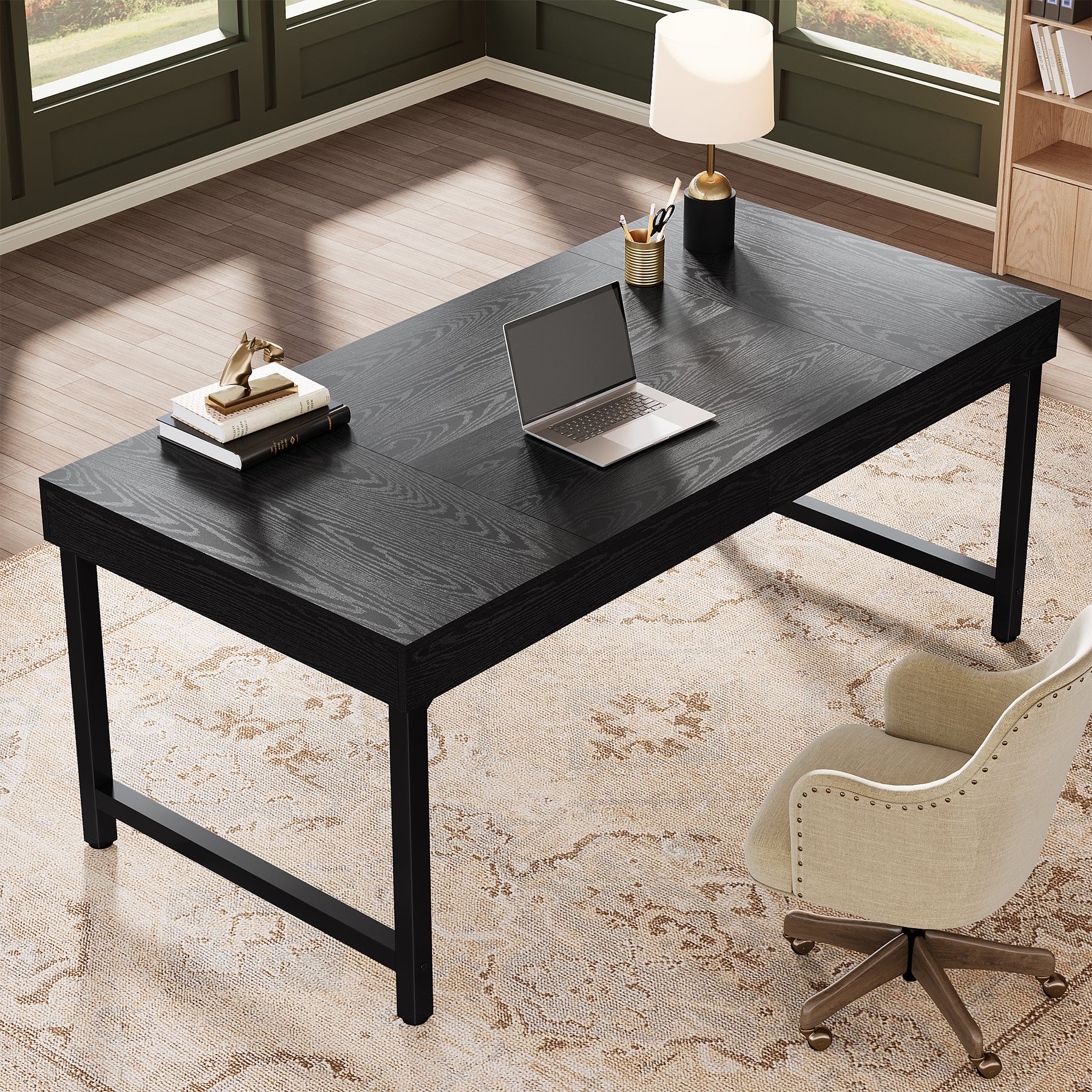 Tribesigns Bureau de direction de 140 cm, Bureau d'ordinateur simple pour le bureau à domicile