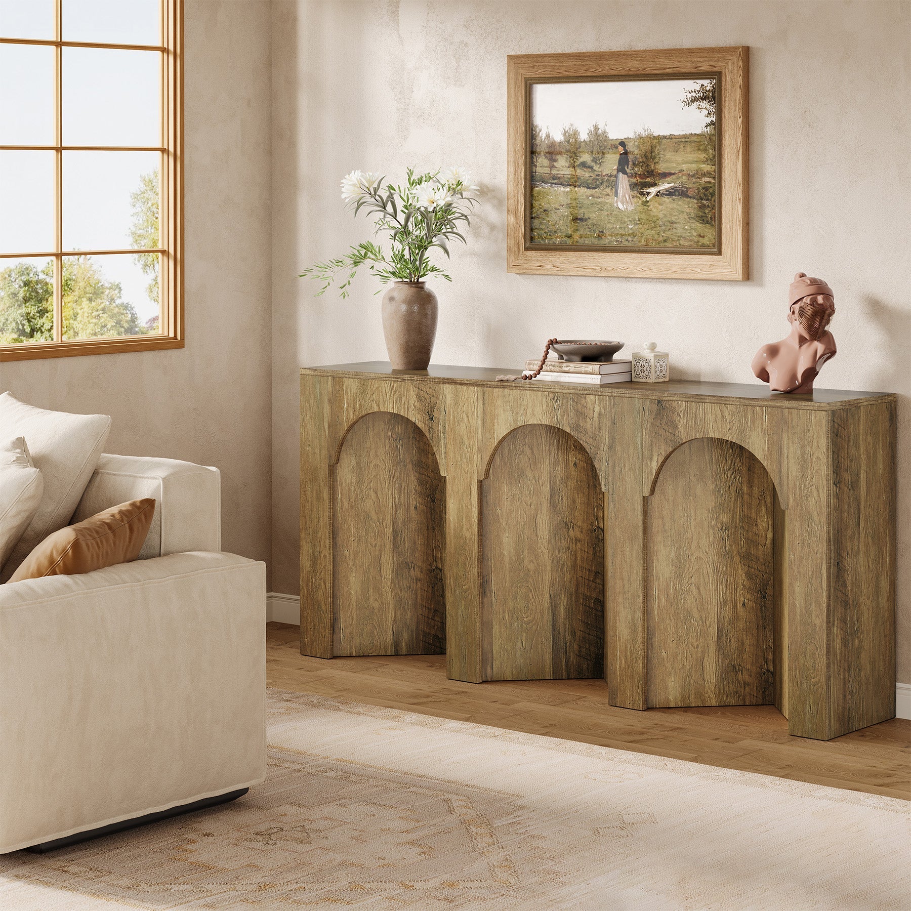 Tribesigns Console 160 cm, Table d'entrée étroite pour couloir
