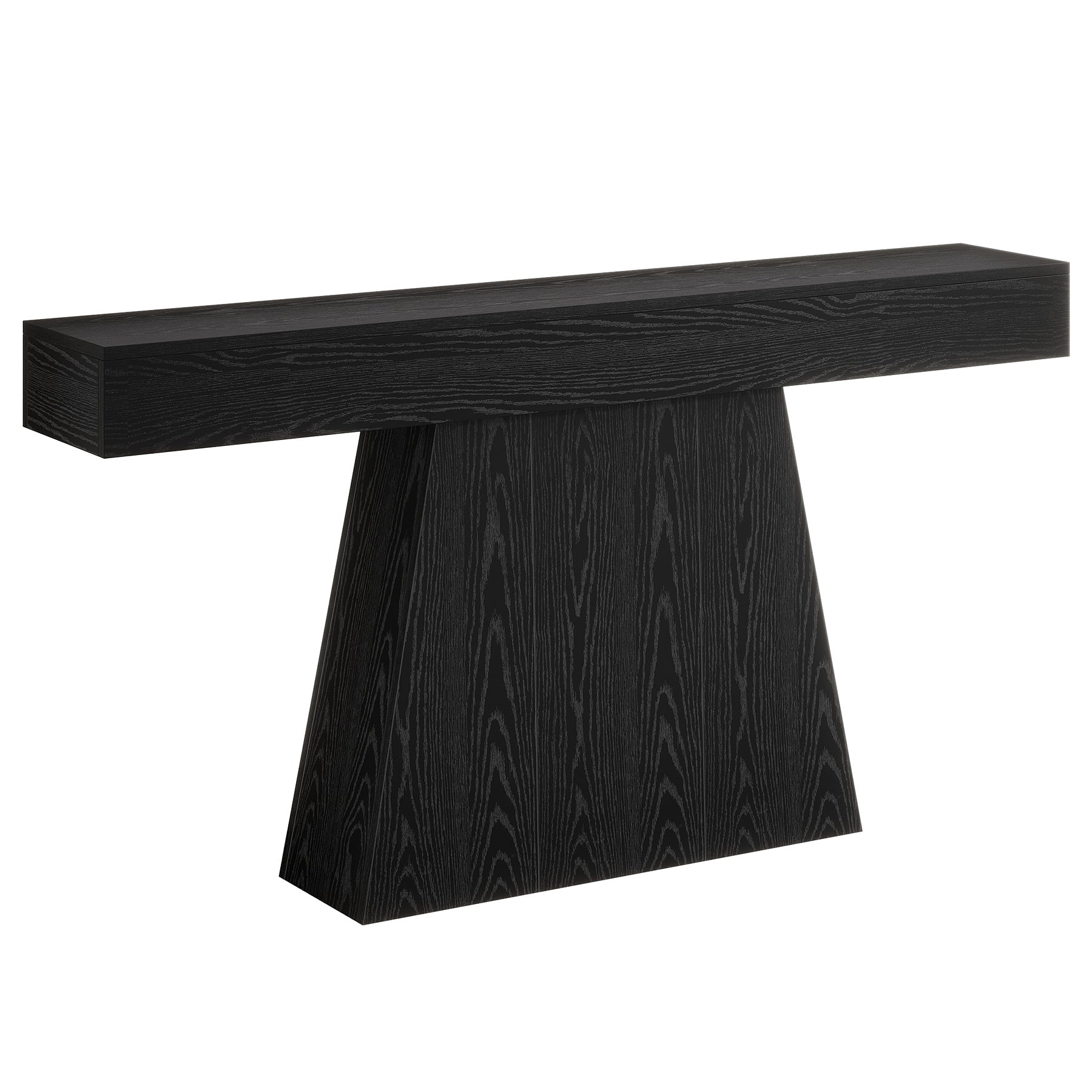 Tribesigns Console de 160 cm, Table d'entrée étroite de style campagnard avec piètement trapézoïdal