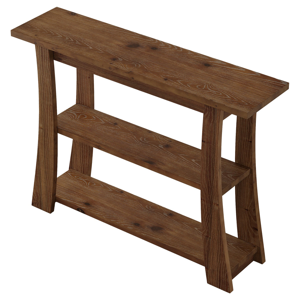 Tribesigns Table console en bois massif avec 3 étagères, Table d'entrée étroite de 105 cm