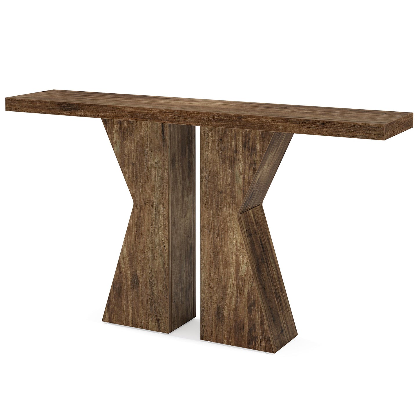 Tribesigns Table console en bois, Table d'entrée de canapé avec cadre en forme de K