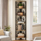 70.8" Corner Shelf, 6 - Tier Corner Bookshelf Display Shelf Storage Rack Tribesigns 3