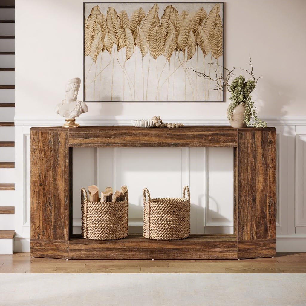 Tribesigns Console 160 cm, Table basse avec rangement pour entrée