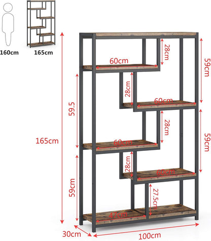Tribesigns Bibliothèque, Étagère de Rangement à 5 Niveaux, Meuble de Rangement