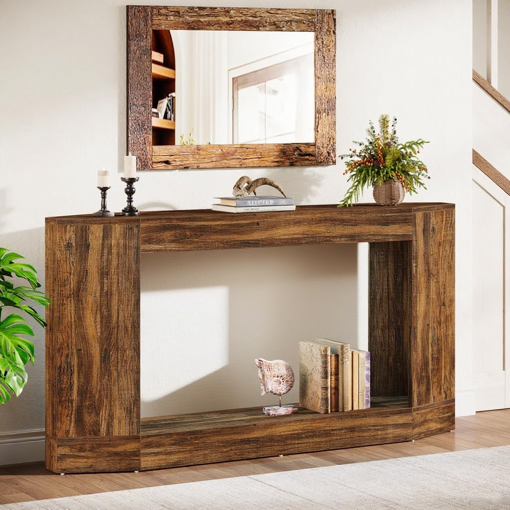 Tribesigns Console 160 cm, Table basse avec rangement pour entrée