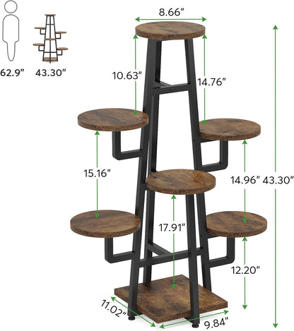 Tribesigns Support à 7 niveaux pour plantes d'intérieur, Grande étagère pour plantes multiples