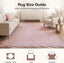 Tribesigns Tapis de jeu pour chambre de fille, à poils courts, motif vagues modernes, Certifié Oeko-Tex, rose & gris