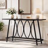 Tribesigns Console de 160 cm de long style campagne moderne, Table d'entrée étroite avec structure en métal 3