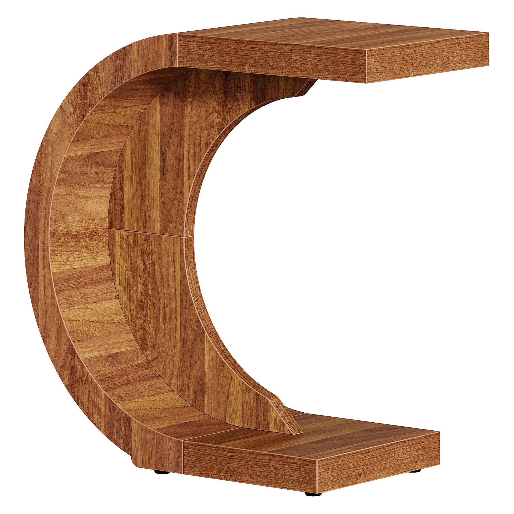 Tribesigns Table d'appoint en forme de C, Table basse Table de chevet étroite