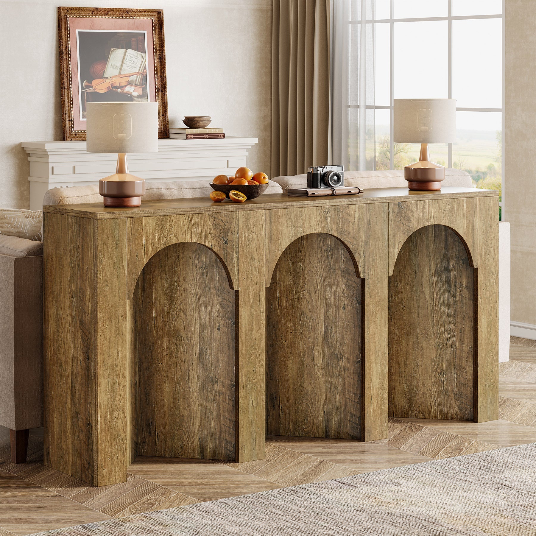 Tribesigns Console 160 cm, Table d'entrée étroite pour couloir