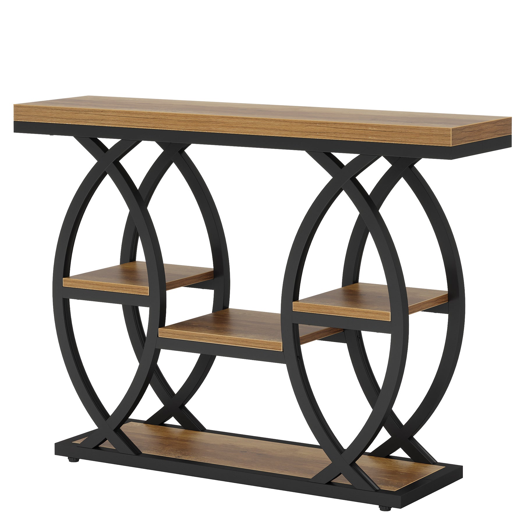 Tribesigns Console de 100 cm, Table de canapé à 4 niveaux Table d'entrée avec étagères