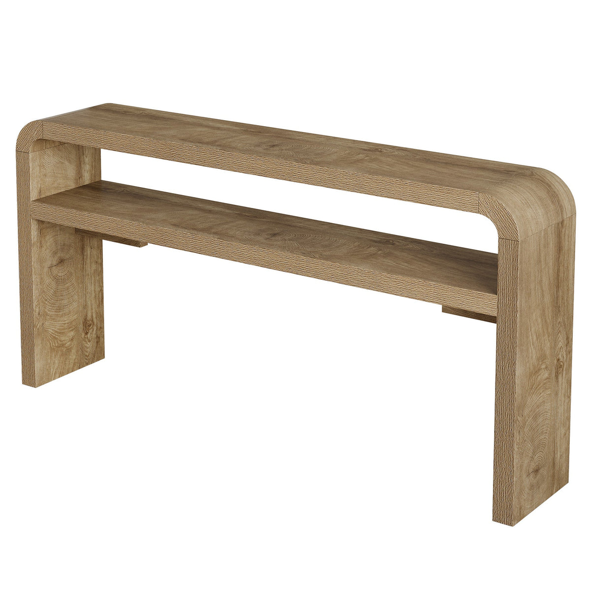 Tribesigns Table console étroite 160 cm profondeur 30 cm avec 2 étagères