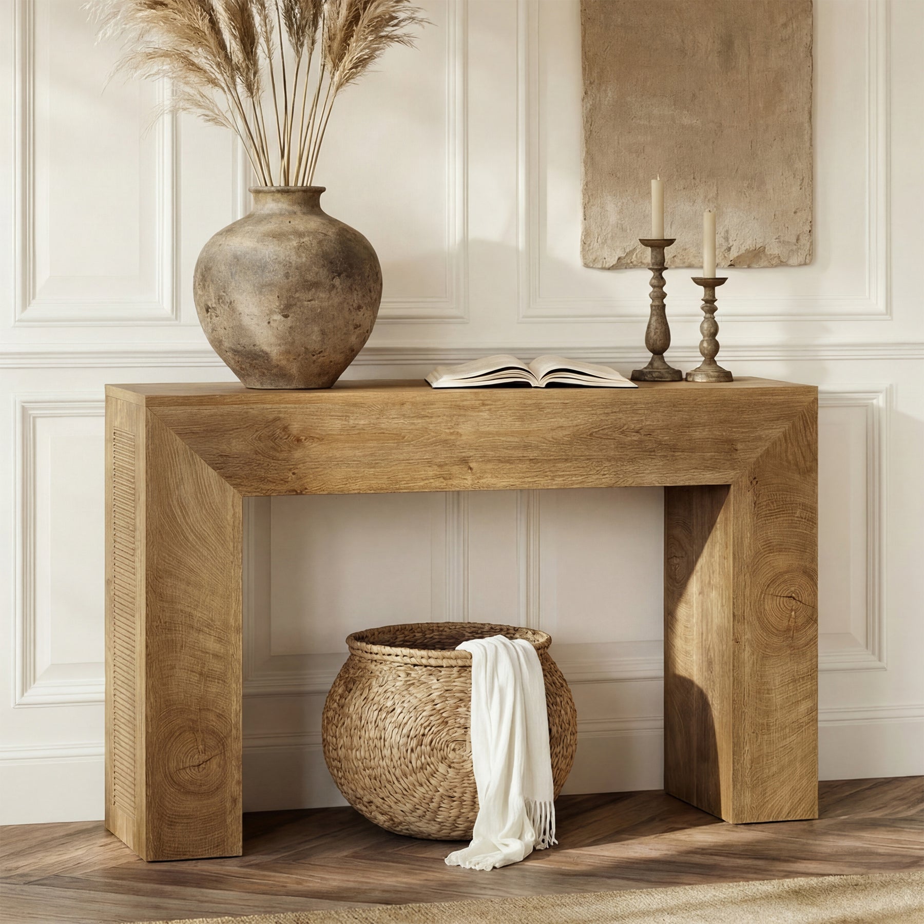 Tribesigns Console pour l'entrée, Table d'appoint étroite de 110 cm de long style campagnard