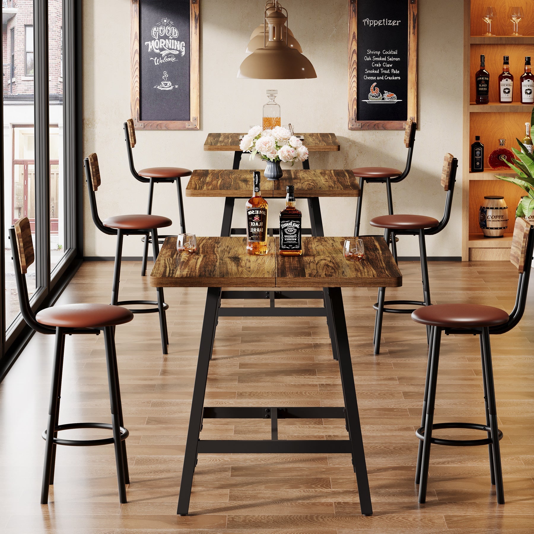 Tribesigns Table de salle à manger carrée de 79 cm pour 2 à 4 personnes, Table de cuisine pour petits espaces