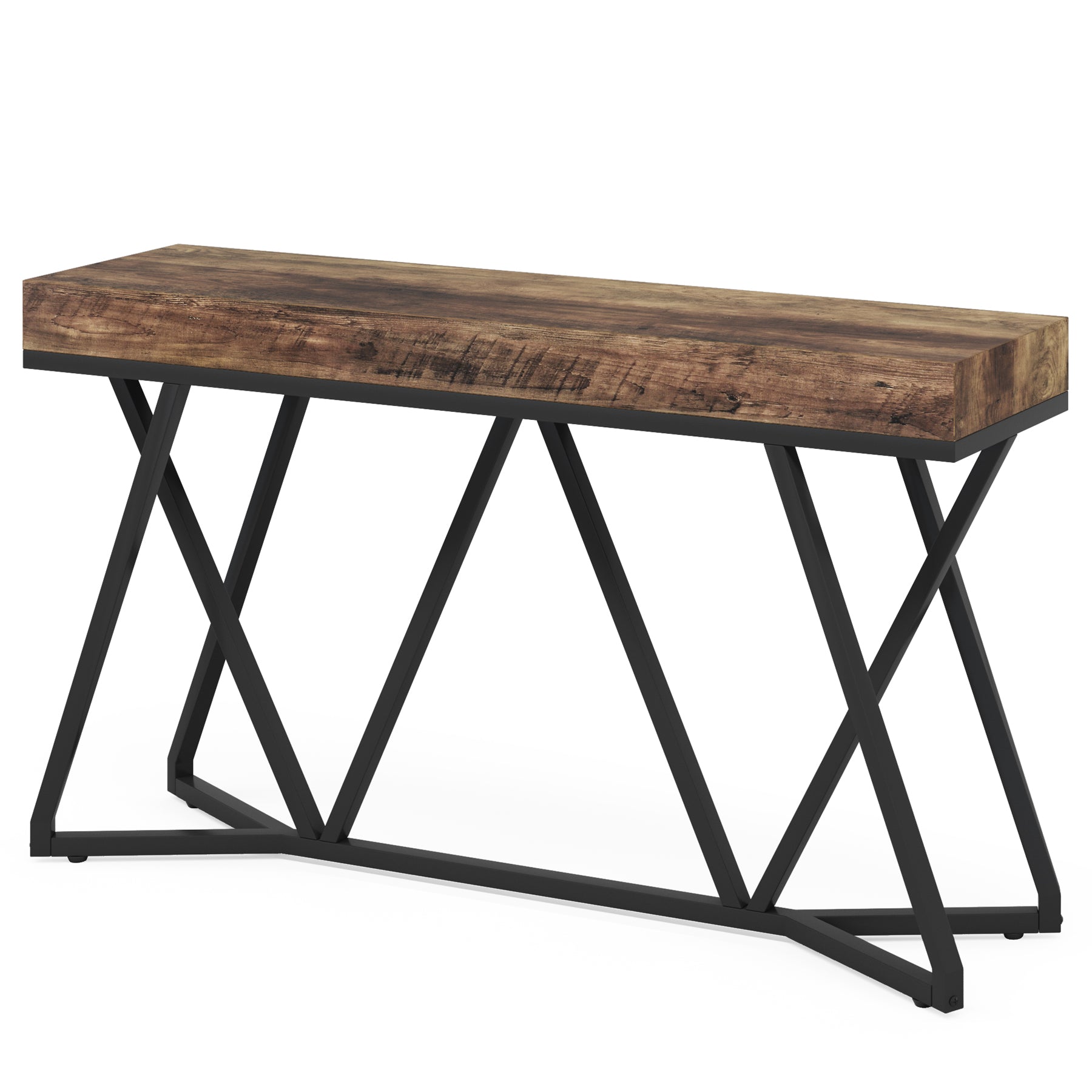 Tribesigns Table console en bois , Console d'entrée avec base en métal Unique Table Basse