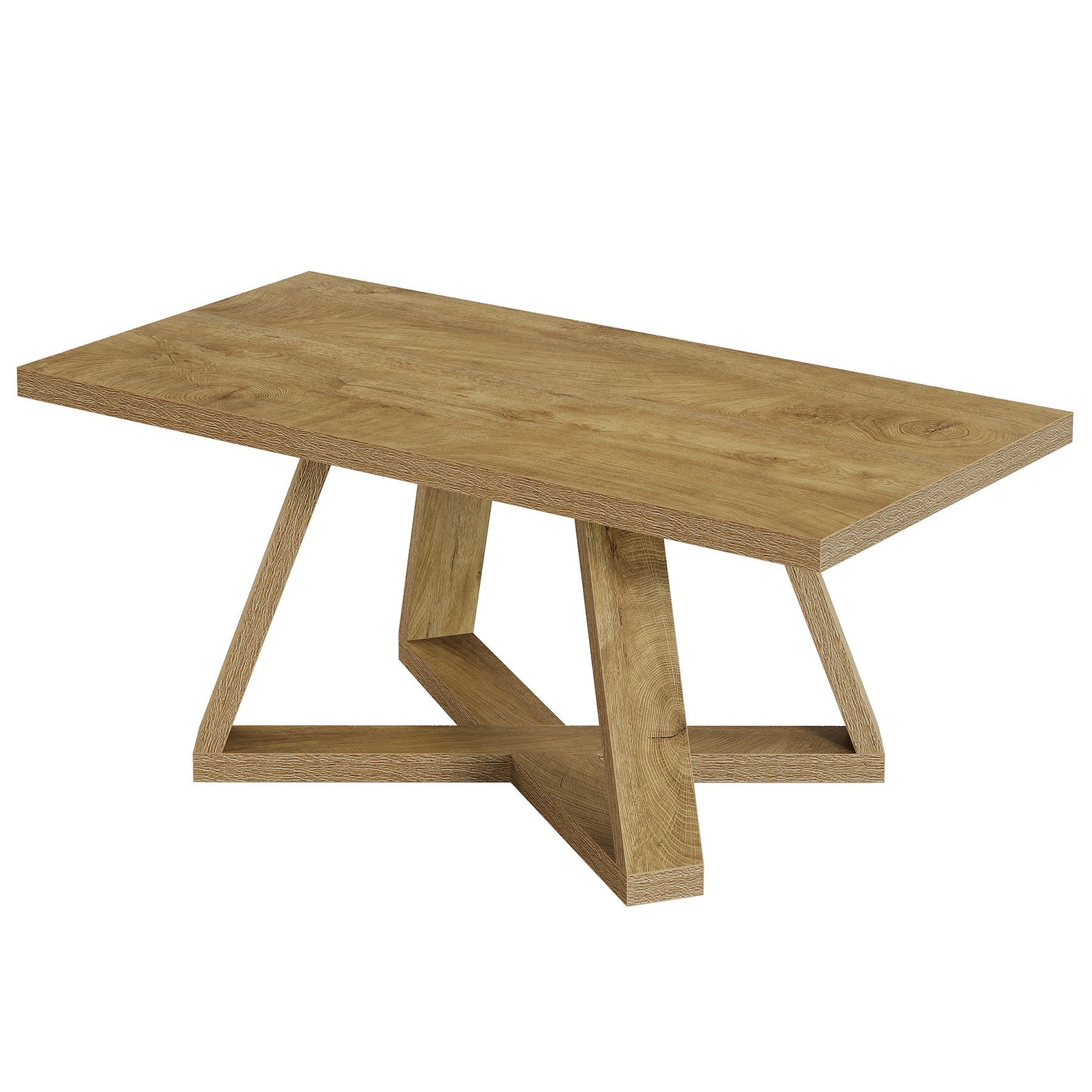 Tribesigns Table basse rectangulaire, Table cocktail et table à thé de 120 cm pour le salon