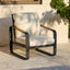 Tribesigns Fauteuil de jardin avec coussins, Chaise de patio en aluminium pour balcon ou jardin