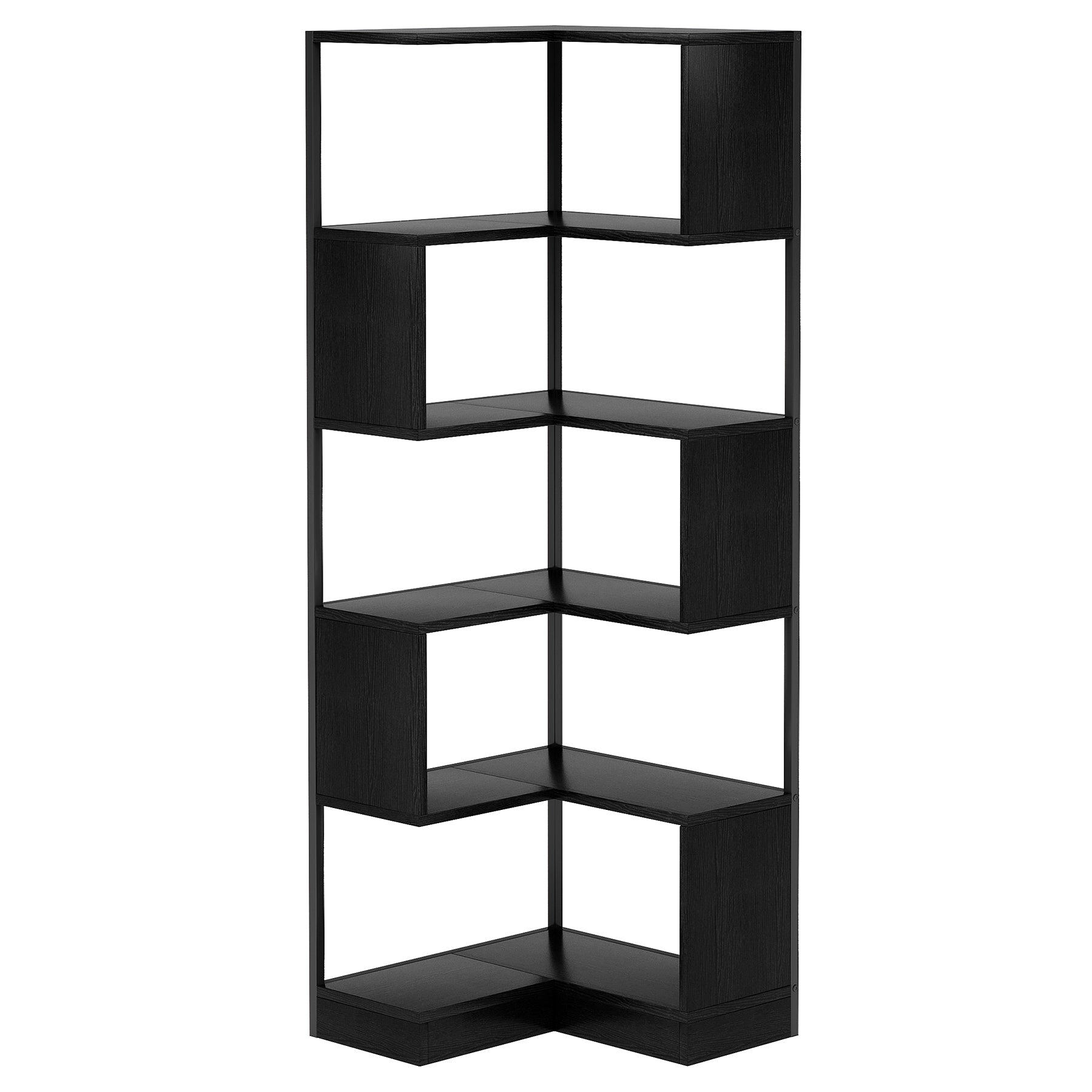 Tribesigns  Bibliothèque rectangulaire 171 cm 180 cm pour salon, Petite bibliothèque autoportante à 6 niveaux