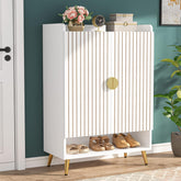 Tribesigns Meuble à chaussures avec portes, Armoire de rangement à 6 niveaux 3
