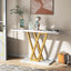 Tribesigns Table console industrielle, Console d’entrée étroite avec cadre en métal