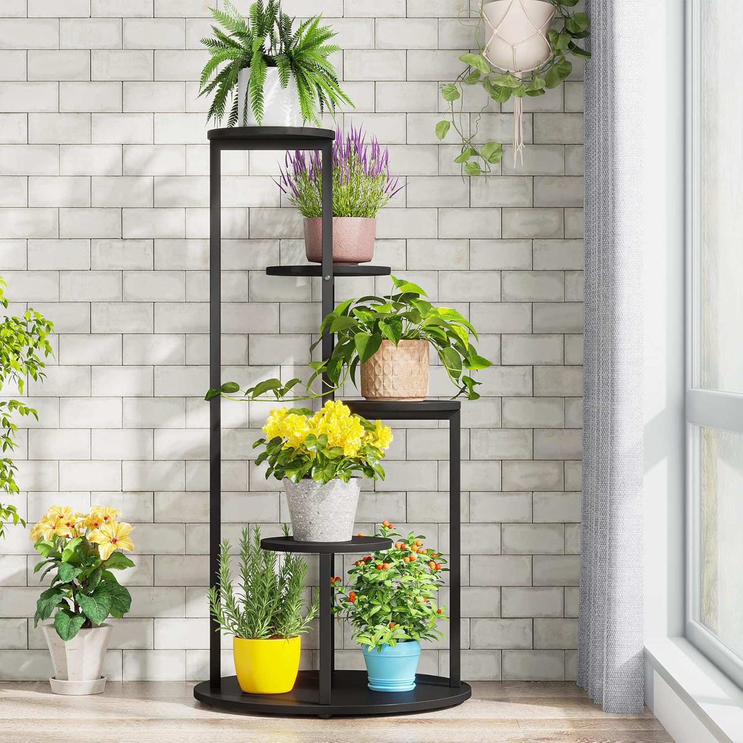 Tribesigns Support de plante, Étagère pour plantes interieur support jardinière décoratif