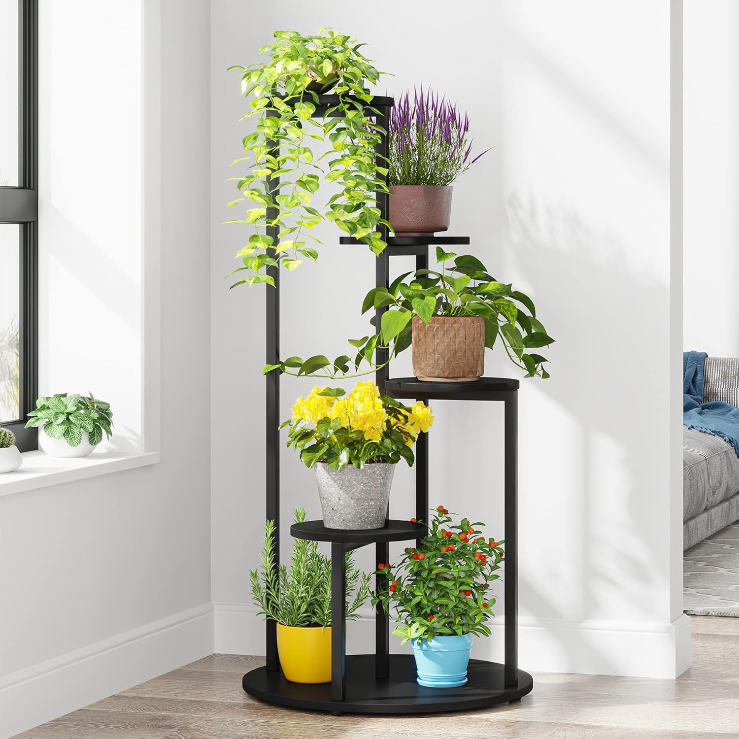 Tribesigns Support de plante, Étagère pour plantes interieur support jardinière décoratif