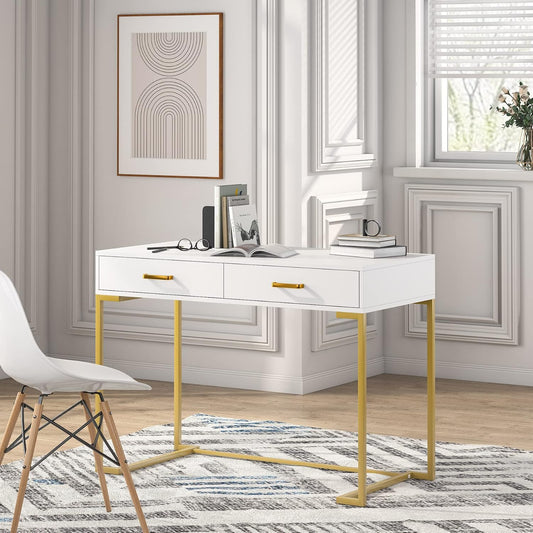 Tribesigns Bureau d'ordinateur, 100 cm Bureau avec Rangement Table de Bureau Simple et Moderne