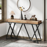 Tribesigns Table console en bois , Console d'entrée avec base en métal Unique Table Basse 3