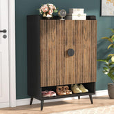 Tribesigns Meuble à chaussures avec portes, Armoire de rangement à 6 niveaux 3