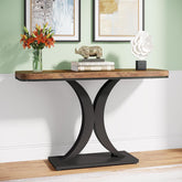 Tribesigns Table console, Table d'entrée étroite avec base géométrique 3