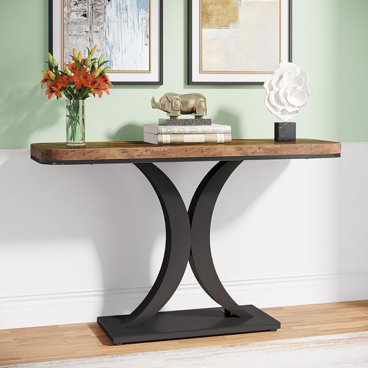 Tribesigns Table console, Table d'entrée étroite avec base géométrique