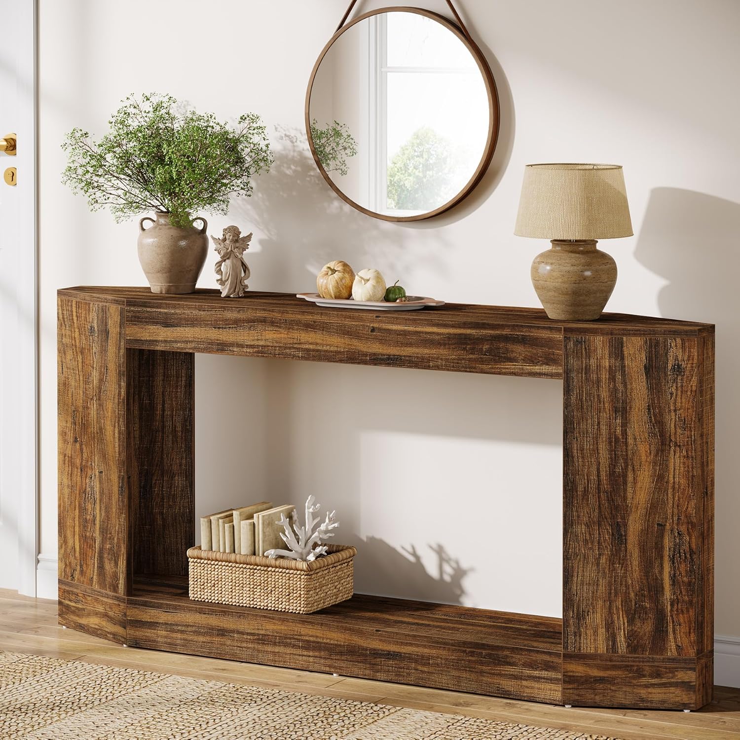 Tribesigns Console 160 cm, Table basse avec rangement pour entrée