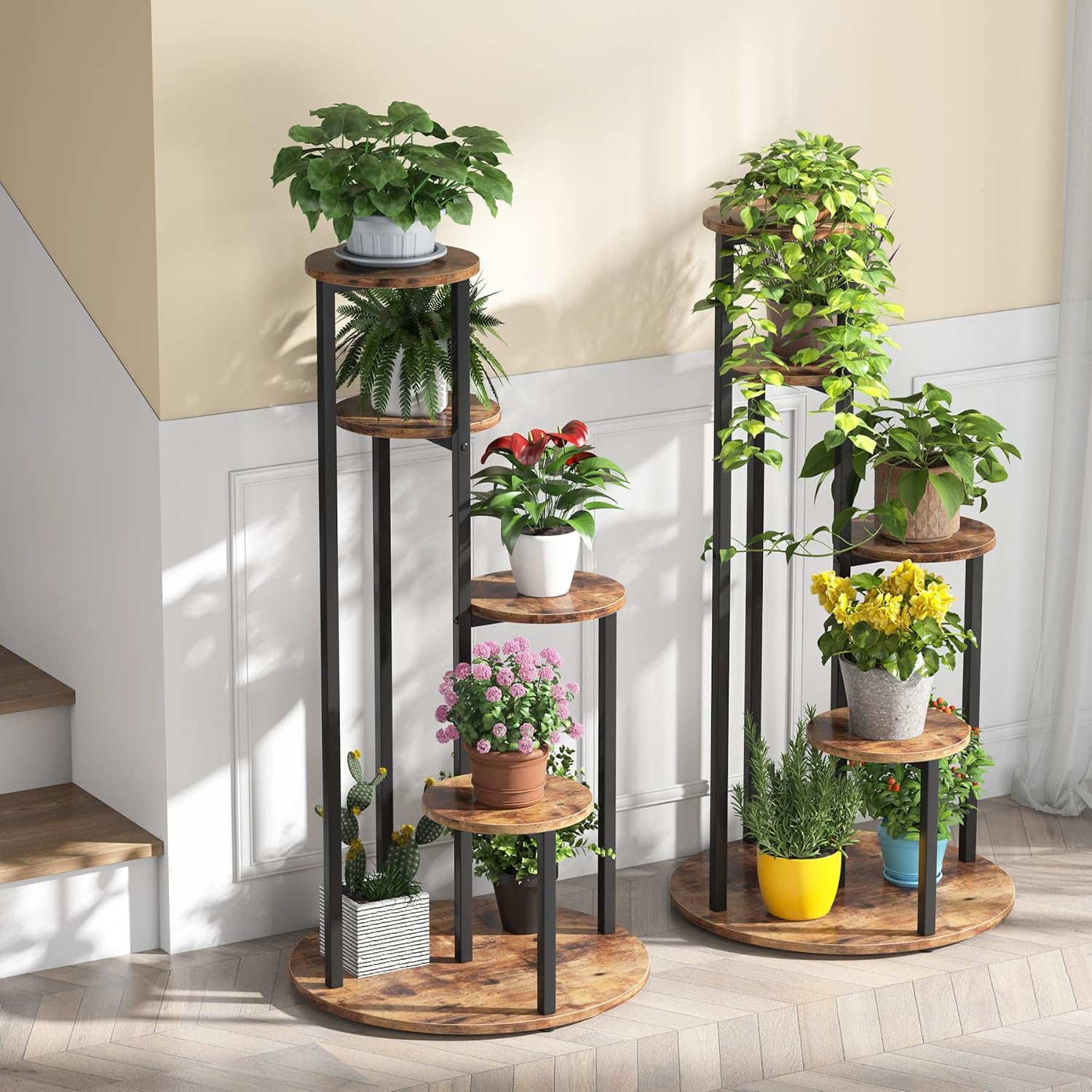 Tribesigns Support de plante, Étagère pour plantes interieur support jardinière décoratif