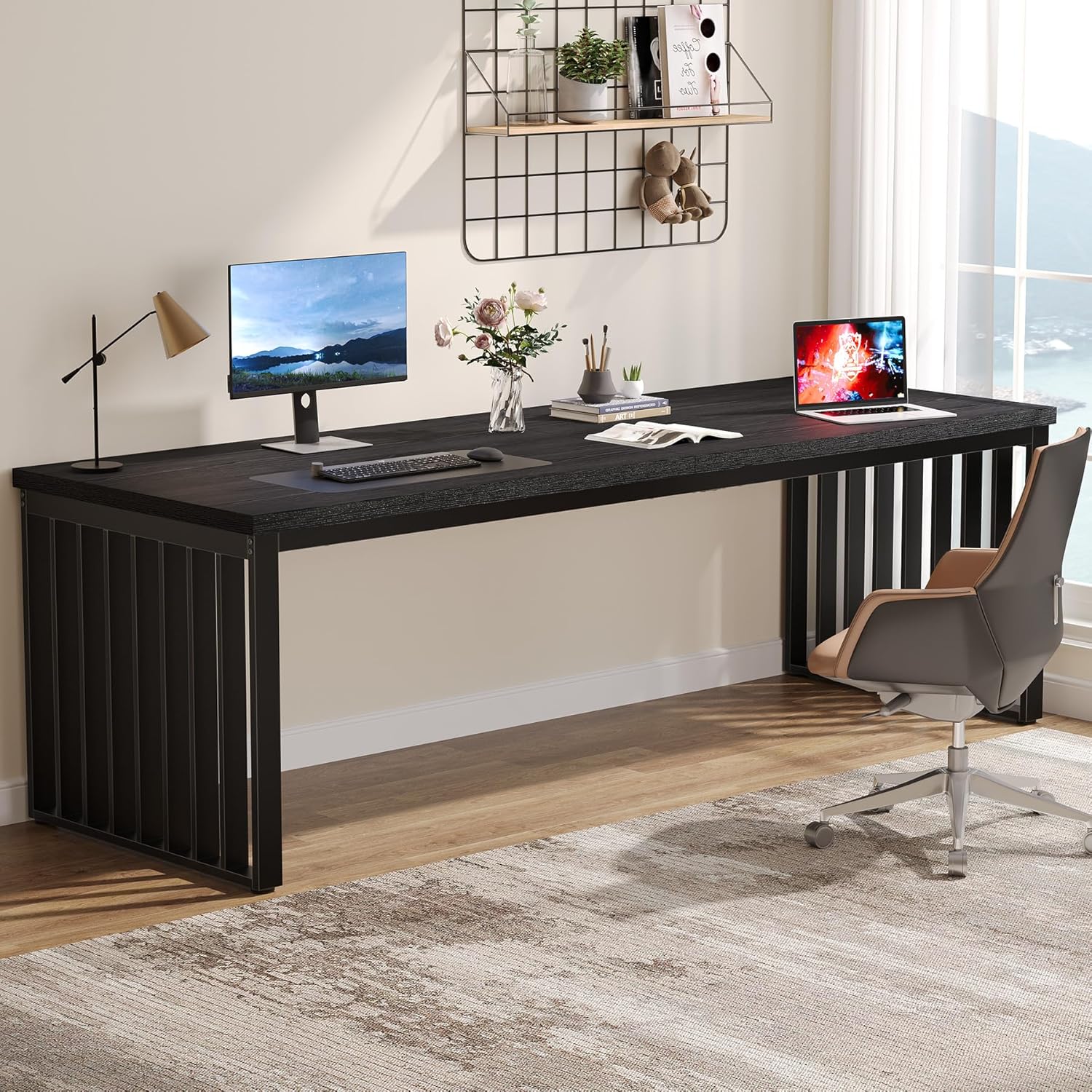 Tribesigns Bureau 180 cm, Bureau d'ordinateur Table de conférence