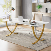 Tribesigns Bureau exécutif, Bureau d'ordinateur moderne Table de conférence pour bureau 3