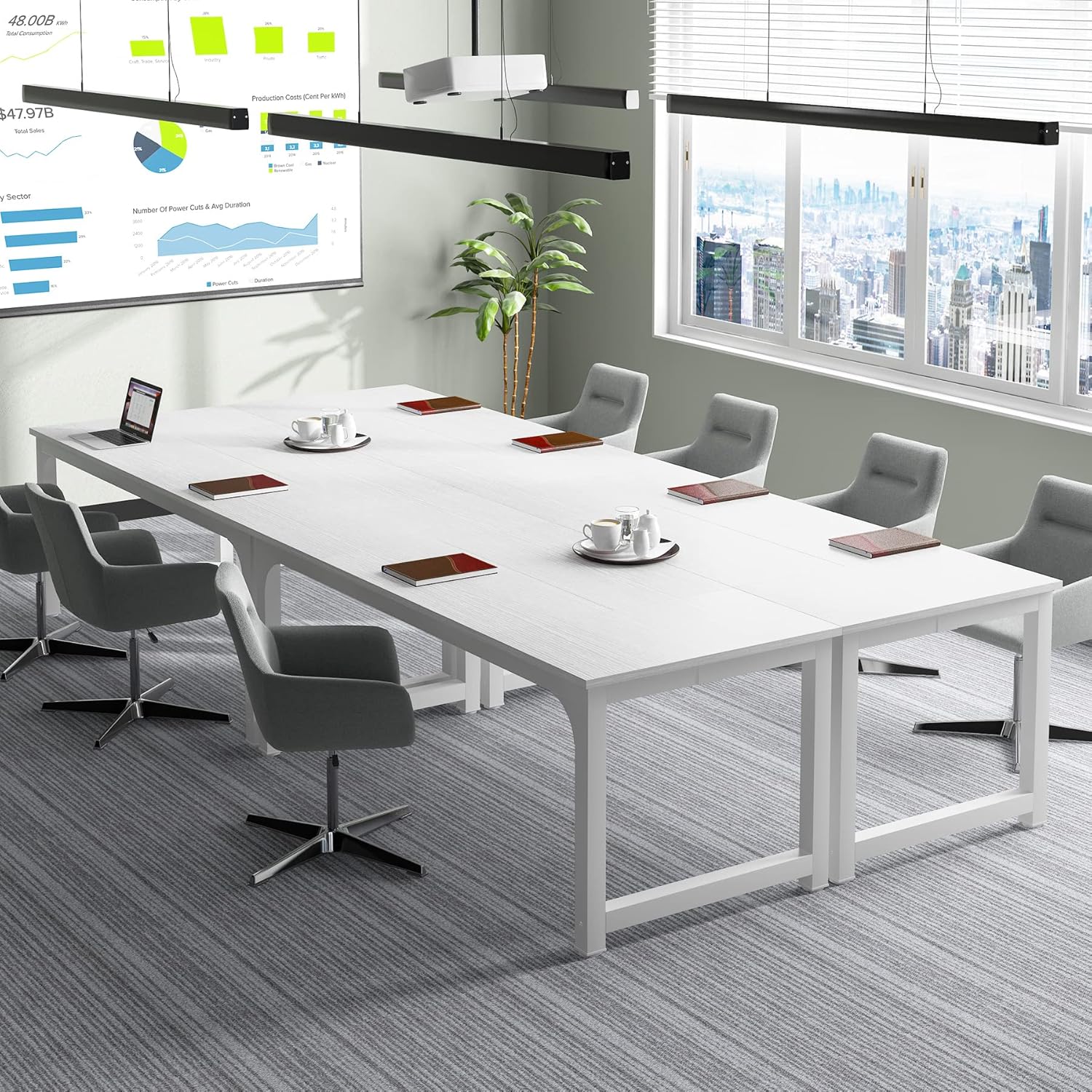 Tribesigns Bureau pour ordinateur, Bureau télétravail Mobilier de bureau design