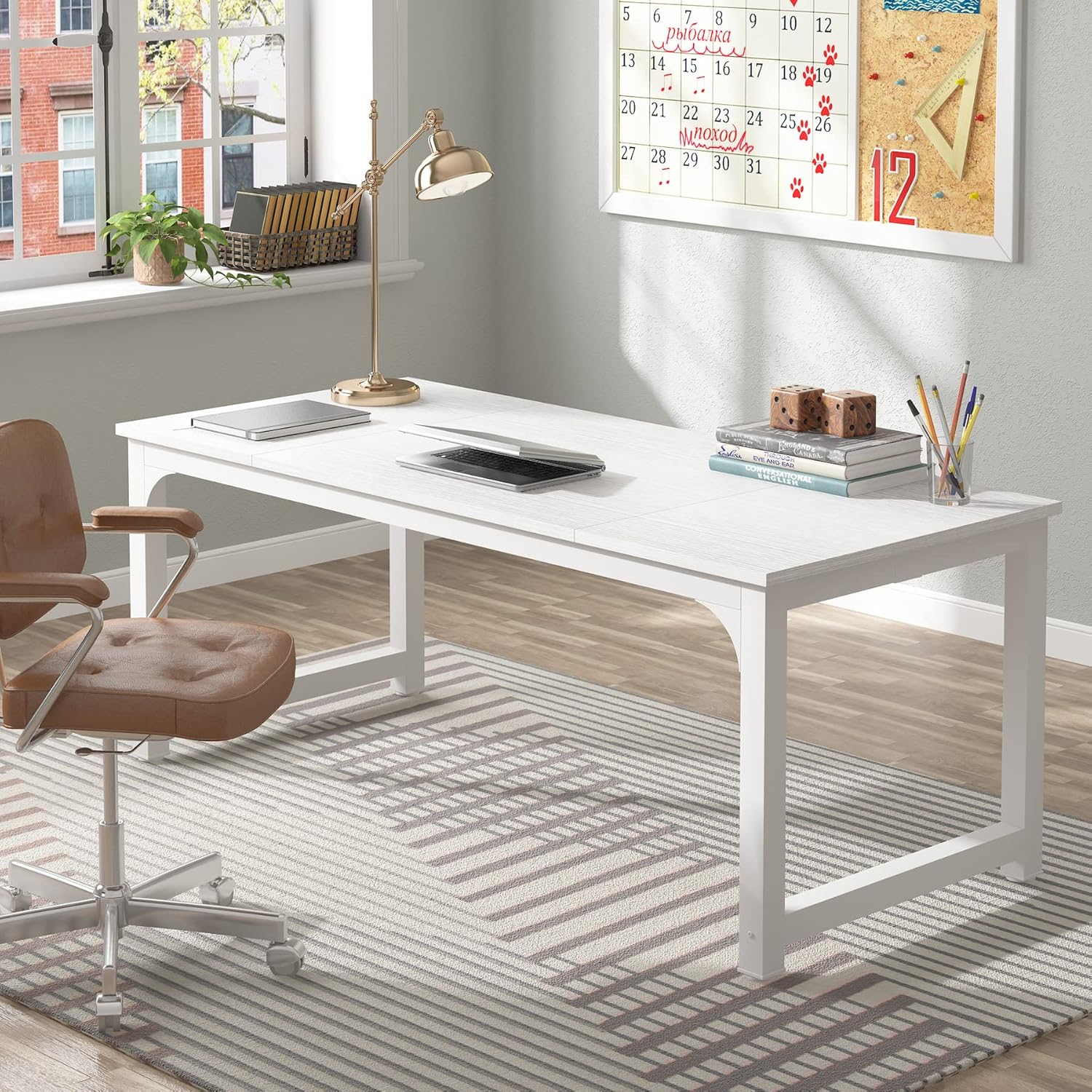 Tribesigns Bureau pour ordinateur, Bureau télétravail Mobilier de bureau design