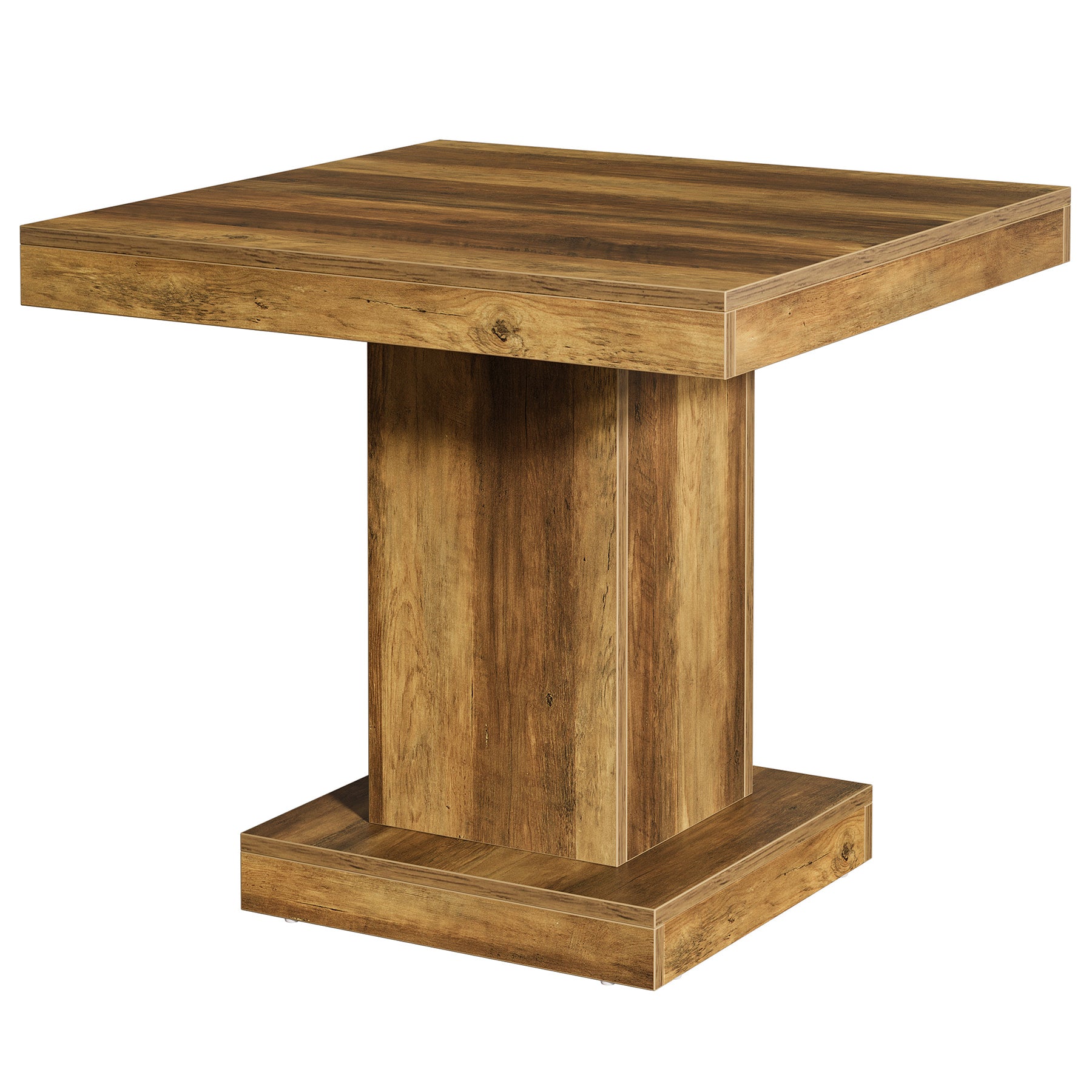 Tribesigns Table de salle à manger carrée pour 4 personnes, Table de cuisine de ferme avec socle robuste