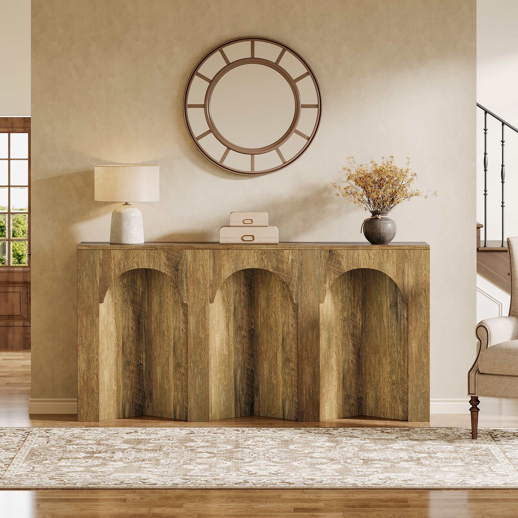 Tribesigns Console 160 cm, Table d'entrée étroite pour couloir
