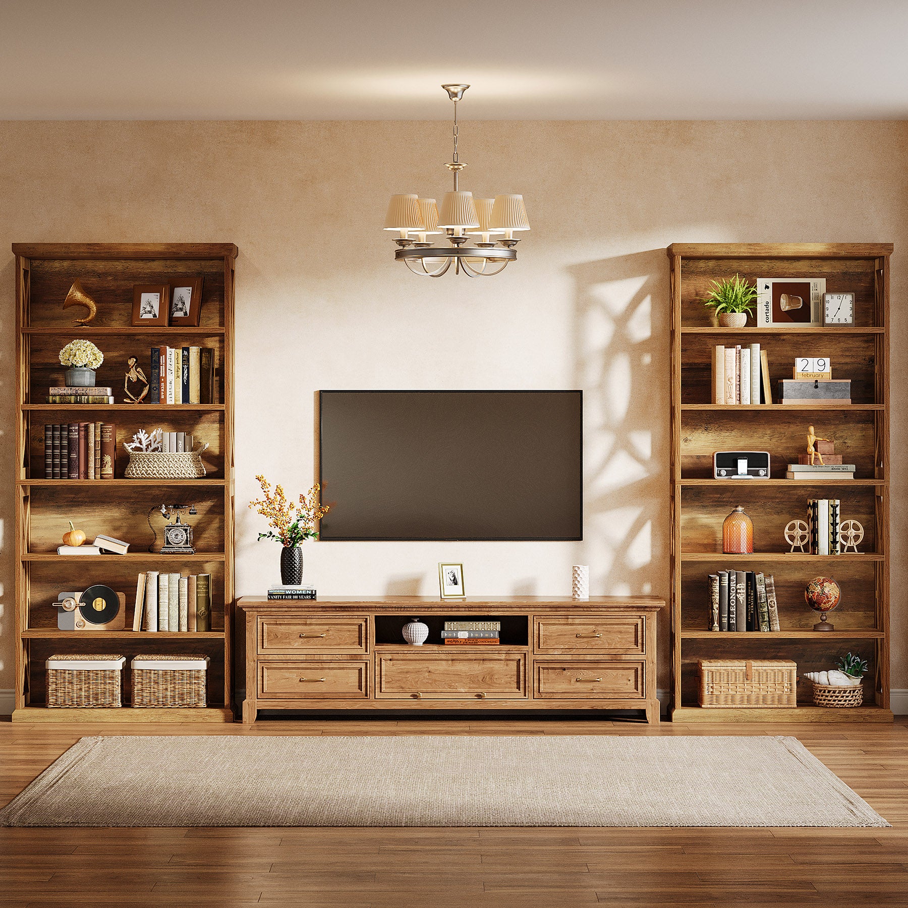 Tribesigns Bibliothèque industrielle de 180 cm, Meuble de salon robuste à 6 niveaux