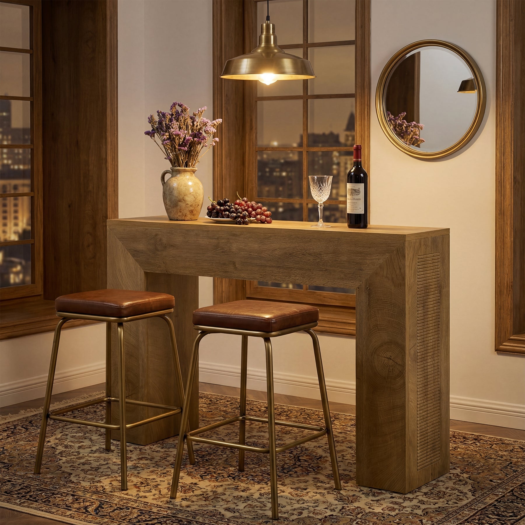 Tribesigns Console pour l'entrée, Table d'appoint étroite de 110 cm de long style campagnard