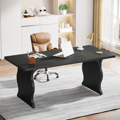 Tribesigns Bureau d'ordinateur large, Table moderne avec pieds stables pour le bureau