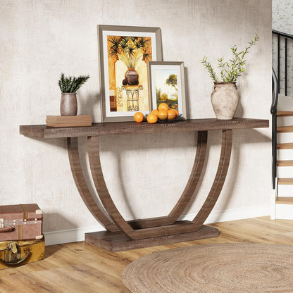 Tribesigns Console d'entrée, Table console étroite et longue en bois robuste