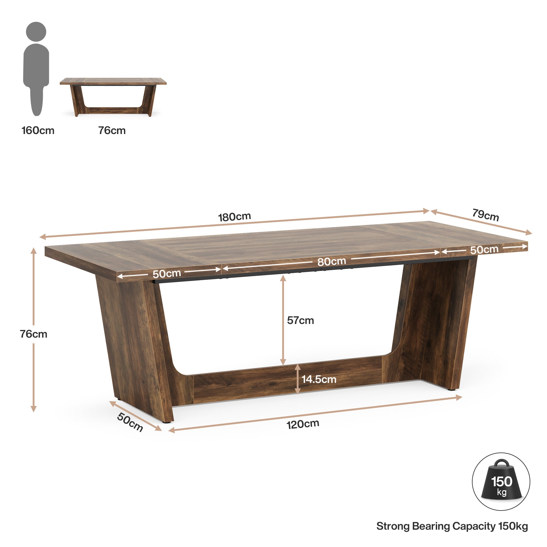 Tribesigns Table d'ordinateur informatique, Bureau pour ordinateur portable
