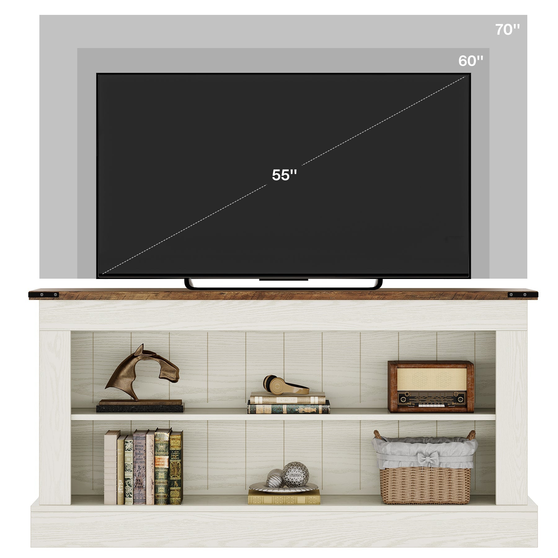 63" Tv Stand, Modern Entertainment Center Media Console For 75" Tv Tribesigns