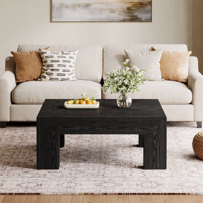 Tribesigns Table Basse Carrée pour Salon 100 x 100 x 50 cm, Table de Salon Bois Table d'appoint Farmhouse