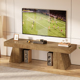 Tribesigns Meuble TV bas 160 cm pour téléviseurs jusqu'à 75 pouces avec base géométrique 3