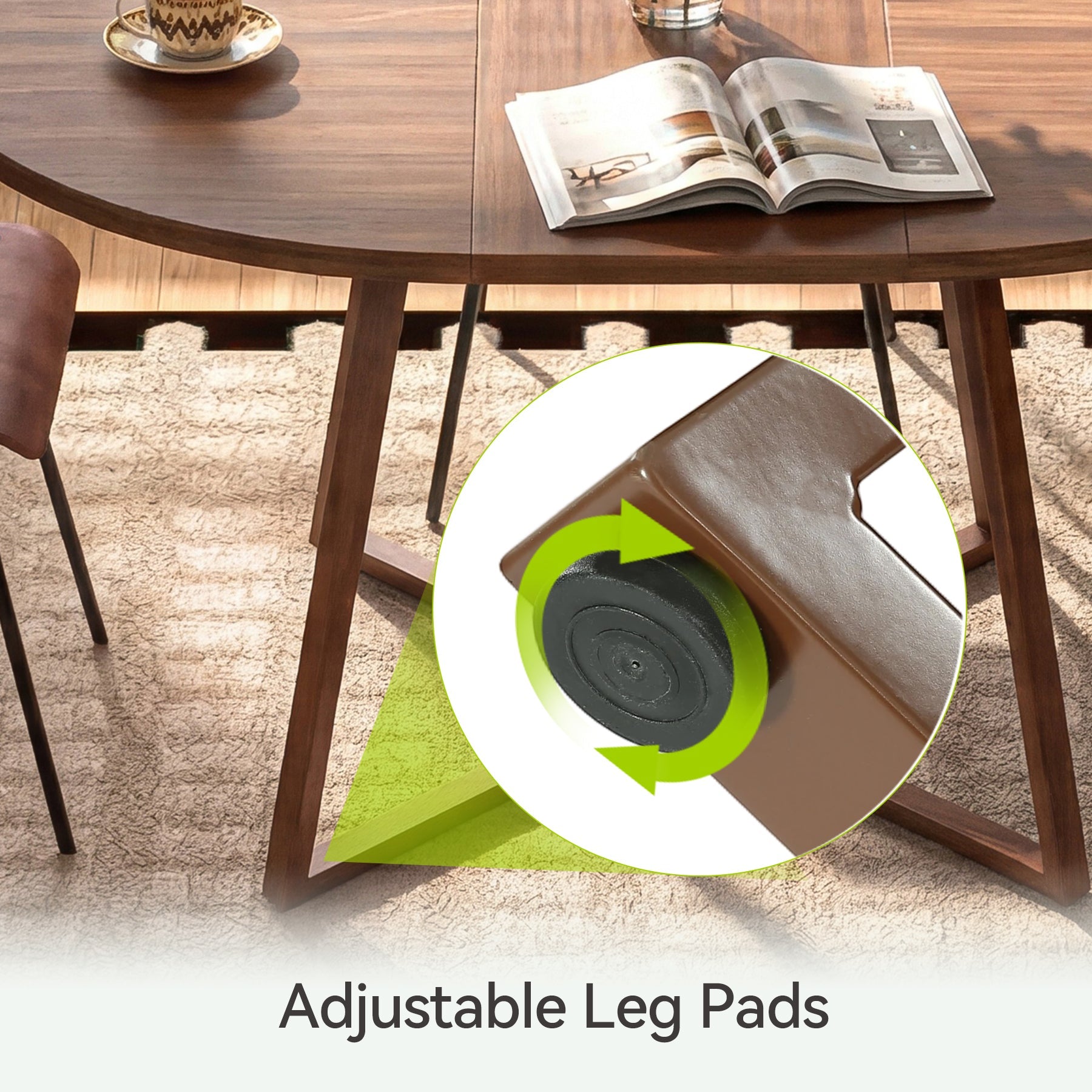 Tribesigns Table à manger Table de cuisine moderne pour 4 à 6 personnes