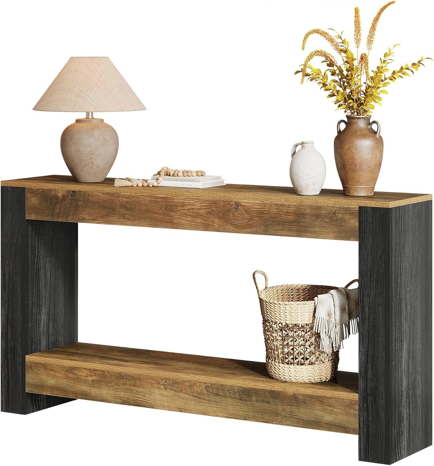 Tribesigns Table Console de 160 cm de Long pour entrée, Table d’Entrée en Bois Rustique pour Salon